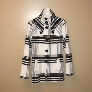 Black And White Pea Coat